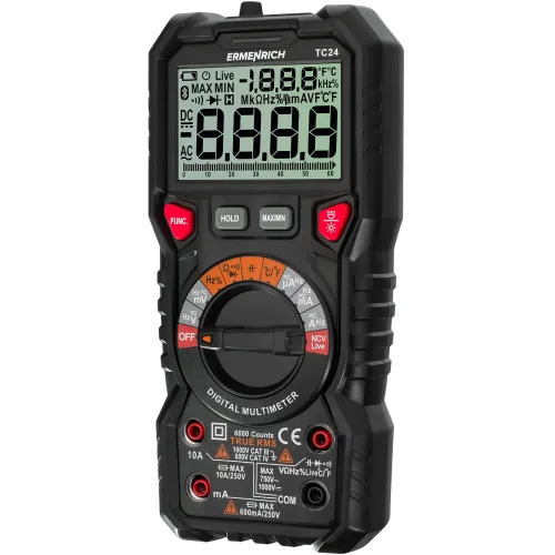 Мультиметр Ermenrich Zing TC24 цифровой черный (82986)