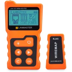 Тестер кабельный Lanmaster LAN-TST-WRM-400-POE оранжевый/черный