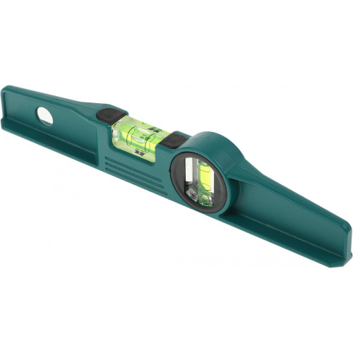 Уровень Kraftool 34717-025 пузырьковый 2глаз. магнит. литой зеленый