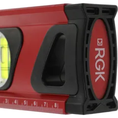 Уровень RGK U7060 пузырьковый 3глаз. магнит. красный