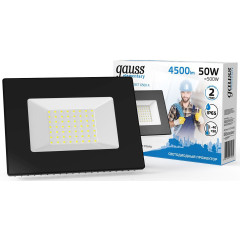 Прожектор уличный Gauss Elementary 613100350 светодиодный 50Втчерный