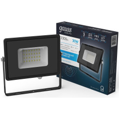 Прожектор уличный Gauss Qplus 613511330 светодиодный 30Втчерный