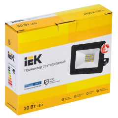 Прожектор уличный IEK СДО LPDO601-30-65-K02 светодиодный 30Втчерный