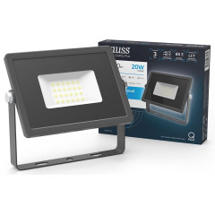 Прожектор уличный Gauss Qplus светодиодный 20Втсерый (690511320)