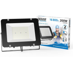 Прожектор уличный Gauss Elementary светодиодный 200Втчерный (691511200)