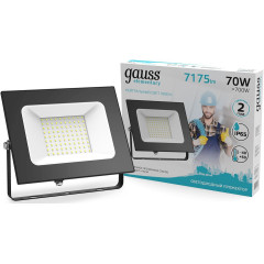 Прожектор уличный Gauss Elementary светодиодный 70Втчерный (613100270)