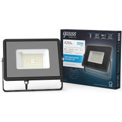 Прожектор уличный Gauss Qplus 690511350 светодиодный 50Втсерый