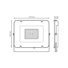 Прожектор уличный Gauss Elementary 691511150 светодиодный 150Втчерный