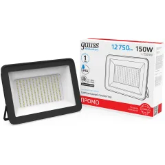 Прожектор уличный Gauss Elementary 613100150P светодиодный 150Втчерный