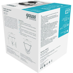 Светильник садово-парк. Gauss GD027 60Вт ламп.:1шт черный