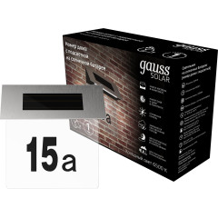 Светильник фасадный Gauss GS091 0.04Вт солнеч.бат. черный