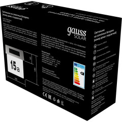 Светильник фасадный Gauss GS091 0.04Вт солнеч.бат. черный