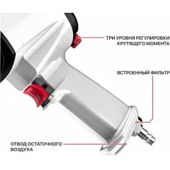 Гайковерт P.I.T. PAW1300-A 220л/мин серый/черный