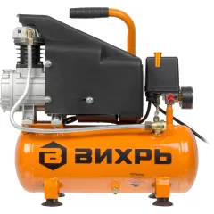 Компрессор поршневой Вихрь КМП-210/10 масляный 210л/мин 10л 1600Вт оранжевый/черный