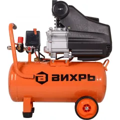 Компрессор поршневой Вихрь КМП-230/24 масляный 230л/мин 24л 1600Вт оранжевый/черный