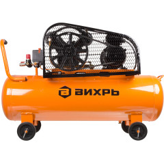 Компрессор поршневой Вихрь КМП-400/100P масляный 400л/мин 100л 2500Вт оранжевый