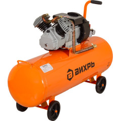 Компрессор поршневой Вихрь КМП-400/100 масляный 400л/мин 100л 2500Вт оранжевый