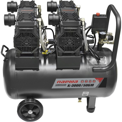 Компрессор поршневой Парма БМ K-3000/50БМ безмасляный 474л/мин 50л 3000Вт серый/черный