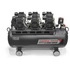 Компрессор поршневой Парма БМ K-4500/100БМ безмасляный 711л/мин 100л 4500Вт серый/черный