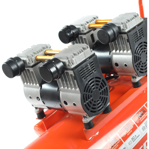 Компрессор поршневой Patriot WO 80-360 безмасляный 80л 2200Вт оранжевый