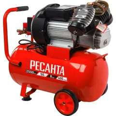 Компрессор поршневой Ресанта КП-50/400М масляный 400л/мин 50л 2500Вт красный/черный