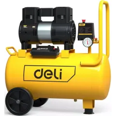Компрессор поршневой Deli DL-WKY25-E1 безмасляный 80л/мин 25л 1200Вт желтый/черный