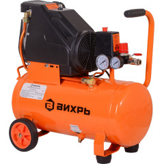 Компрессор винтовой Вихрь КП-195/24 безмасляный 195л/мин 24л 1100Вт оранжевый/черный