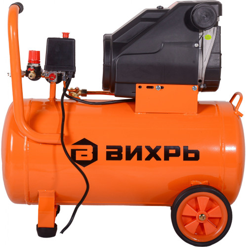 Компрессор винтовой Вихрь КП-195/24 безмасляный 195л/мин 24л 1100Вт оранжевый/черный