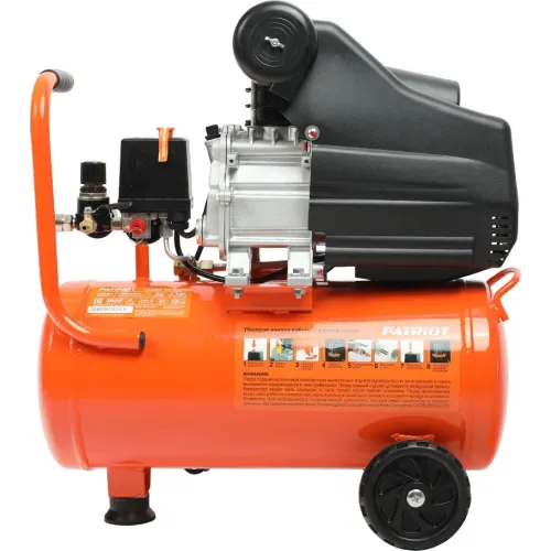 Компрессор поршневой Patriot Optima Euro 24-240K2 масляный 240л/мин 24л 1500Вт оранжевый/черный