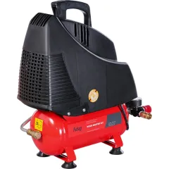 Компрессор поршневой Fubag Wood Master Kit безмасляный 180л/мин 6л 1100Вт красный/черный