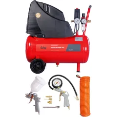 Компрессор поршневой Fubag House Master Kit безмасляный 180л/мин 24л 1100Вт красный/черный