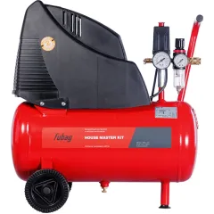 Компрессор поршневой Fubag House Master Kit безмасляный 180л/мин 24л 1100Вт красный/черный
