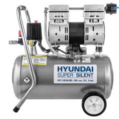 Компрессор поршневой Hyundai HYC 18224LMS безмасляный 180л/мин 24л 1000Вт серебристый