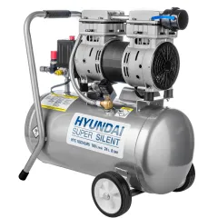 Компрессор поршневой Hyundai HYC 18224LMS безмасляный 180л/мин 24л 1000Вт серебристый
