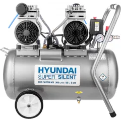 Компрессор поршневой Hyundai HYC 30250LMS безмасляный 300л/мин 50л 2000Вт серебристый/черный