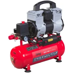 Компрессор поршневой Fubag OLS 190/10 CM1.6 безмасляный 190л/мин 10л 1200Вт красный/черный