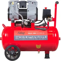 Компрессор поршневой Fubag OLS 190/24 CM1.6 безмасляный 190л/мин 24л 1200Вт красный/черный