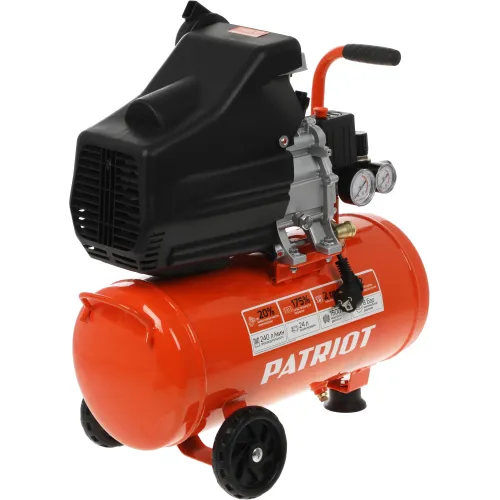 Компрессор поршневой Patriot EURO 24/240 масляный 240л/мин 24л 1500Вт оранжевый