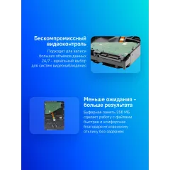 Жесткий диск Seagate SATA-III 8TB ST8000VX010 Surveillance Skyhawk 4KN (5400rpm) 256Mb 3.5"