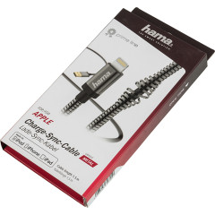 Кабель Hama Metal 00173626 USB (m)-Lightning (m) 1.5м черный