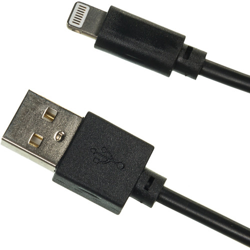 Кабель Digma LIGHT-2M-BLK USB (m)-Lightning (m) 2м черный
