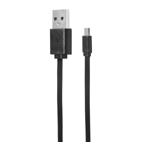 Кабель SunWind USB (m)-micro USB (m) 1м черный плоский