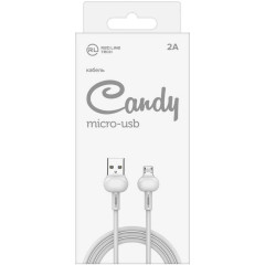 Кабель Redline Candy УТ000021983 USB (m)-micro USB (m) 1м белый