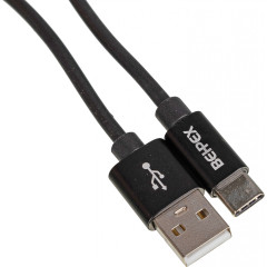 Кабель USB (m)-USB Type-C (m) 1м черный