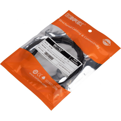 Кабель USB (m)-Lightning (m) 1м черный