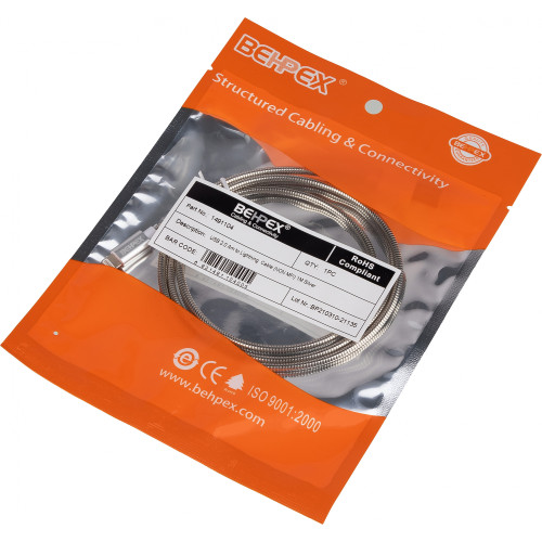 Кабель USB (m)-Lightning (m) 1м серебристый