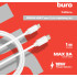 Кабель Buro PD18W USB Type-C (m)-Lightning (m) 1м белый