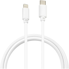 Кабель Buro PD18W USB Type-C (m)-Lightning (m) 1м белый