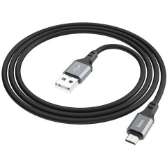 Кабель Hoco X86 Micro Spear X86 MICRO USB (m)-micro USB (m) 1м черный коробка