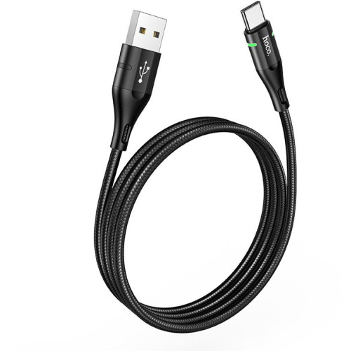 Кабель Hoco U93 Shadow Type-C USB (m)-USB Type-C (m) 1.2м черный коробка